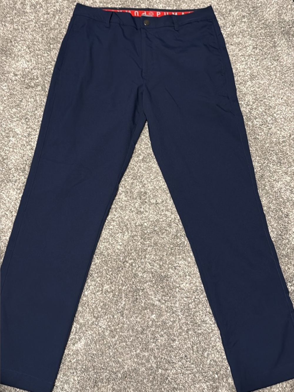 Puma Men's Navy Straight-Leg Chinos Golf Pants 32x30